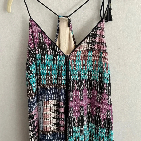 Akemi + Kin Anthropologie Riviera Tasseled Midi Cotton Dress Sz S - Picture 8 of 13